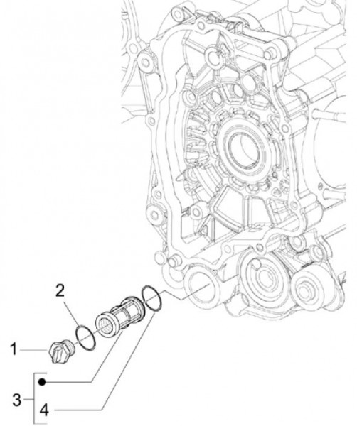 Motor Ölfilter - Vespa LX 50ccm 4T 4V AC 2010- ZAPC38700