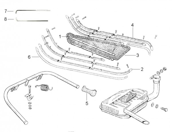 Fahrgestell Fußraumabdeckungen - Vespa Vespa 150 150ccm 2T AC 1963-1966 VBB2T