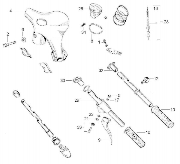 Lenker Lenker - Vespa Vespa 90 90ccm 2T AC 1965- V9SA1