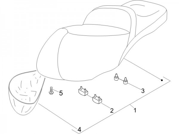 Fahrgestell Sitz - Piaggio Beverly 125ccm 4T LC 2007- ZAPM28900