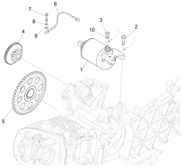 Motor Anlasser - Vespa Sprint 150ccm 4T 3V AC 2017- ZAPMA1400