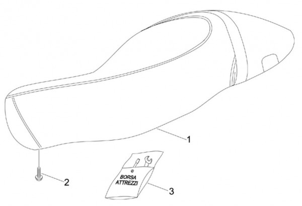 Fahrgestell Sitz - Vespa S 50ccm 2T AC 2007- ZAPC38402