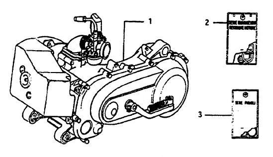 Motor Motor - Piaggio Sfera 80ccm 2T AC 1994- NS81T