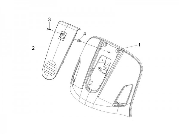 Fahrgestell Frontschild - Vespa GT 125ccm 4T LC 2006- ZAPM31100