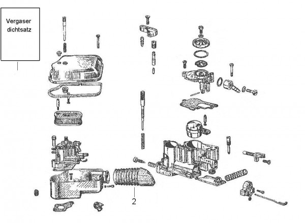 Motor Vergaser - Vespa Vespa 125 125ccm 2T AC 1961-1962 VNB3T