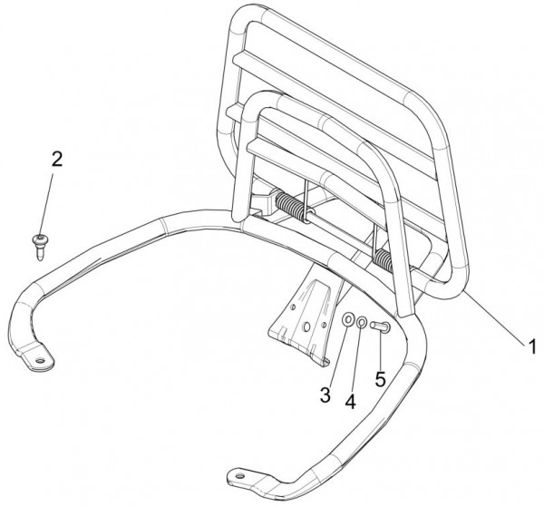 Fahrgestell Gepäckträger hinten - Vespa Primavera 50ccm 2T AC 2016- ZAPC53200