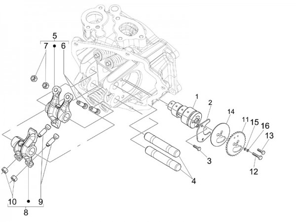 Motor Schwinghebelhalterung - Vespa GT 125ccm 4T LC 2006- ZAPM31100