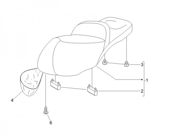 Fahrgestell Sitz - Piaggio Beverly 250ccm 4T LC 2006- ZAPM28800
