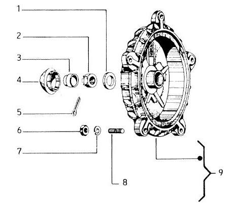 Radaufhängung Bremstrommel hinten - Vespa Vespa 50 50ccm 2T AC - V5N1T