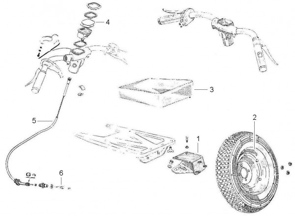 Bowdenzüge Ersatzrad - Vespa Vespa 125 125ccm 2T AC 1956-1957 VN2T