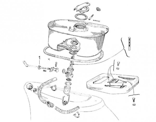 Fahrgestell Benzintank - Vespa Vespa 150 150ccm 2T AC 1963-1966 VBB2T