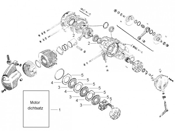Motor Motor - Vespa Vespa 150 150ccm 2T AC 1955- VL1T