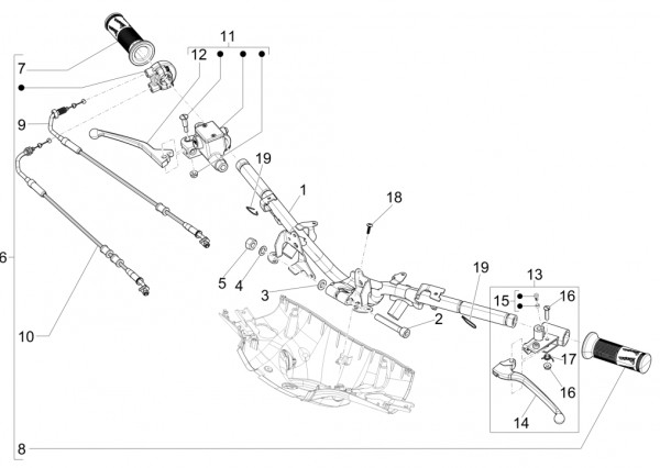 Lenker Lenker - Vespa Sprint 150ccm 4T 3V AC 2017- ZAPMA1400