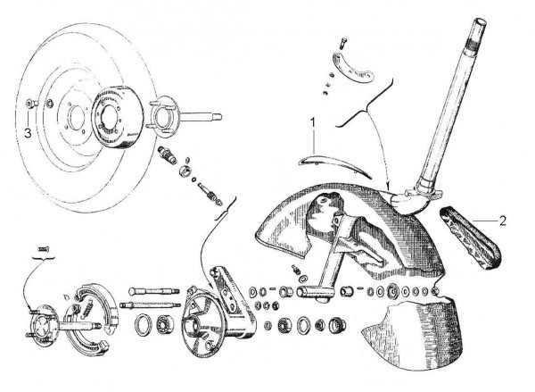 Fahrgestell Kotflügel - Vespa Vespa 125 125ccm 2T AC 1963- VNS4T