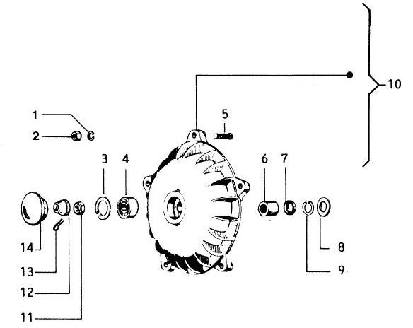Radaufhängung Bremstrommel vorn - Vespa Vespa 50 50ccm 2T AC - V5N1T