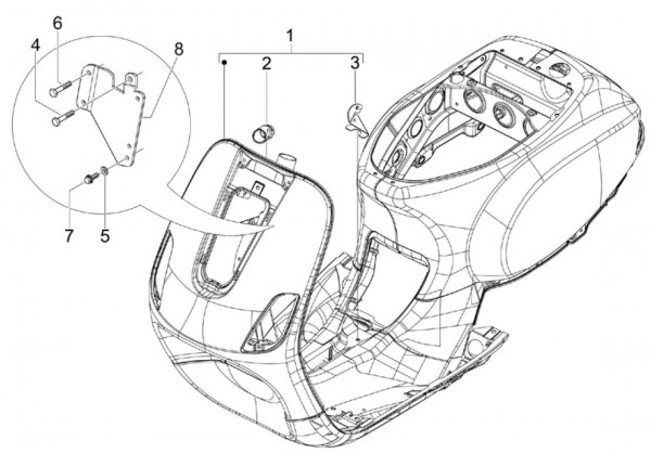 Fahrgestell Fahrgestell - Vespa S 50ccm 2T AC 2007- ZAPC38402