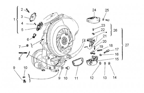 Motor Schaltraste - Vespa Vespa 125 125ccm 2T AC 1960- VNB1T