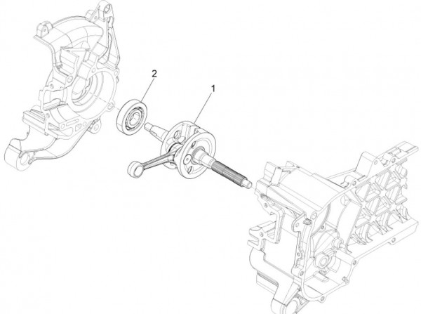 Motor Kurbelwelle - Vespa Sprint 50ccm 4T 3V AC 2017- ZAPCA0101
