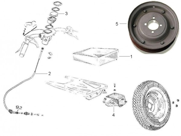 Radaufhängung Ersatzrad - Vespa Vespa 125 125ccm 2T AC 1953- VM2T