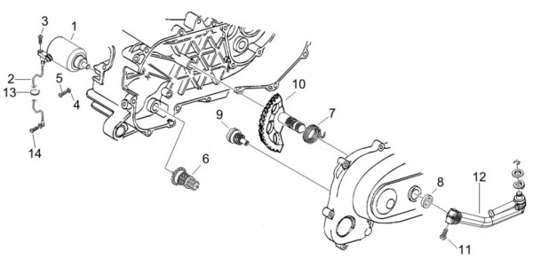 Motor Anlasser - Vespa LX 50ccm 2T AC 2007- ZAPC38101