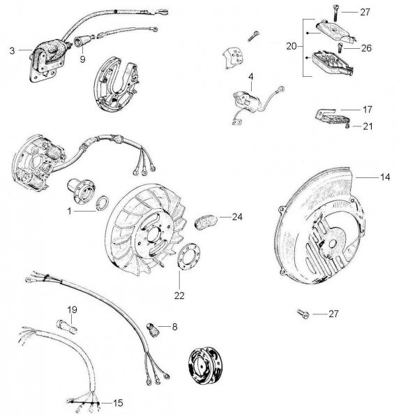 Elektrische Anlage elektrische Anlage - Vespa Vespa 50 50ccm 2T AC 1966-1971 V5SS1