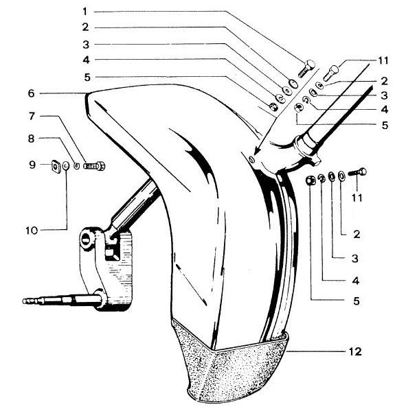 Radaufhängung Kotflügel - Vespa Vespa 50 50ccm 2T AC - V5N1T