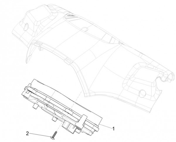Lenker Cockpitinstrumente - Vespa Sprint 50ccm 4T 3V AC 2017- ZAPCA0101