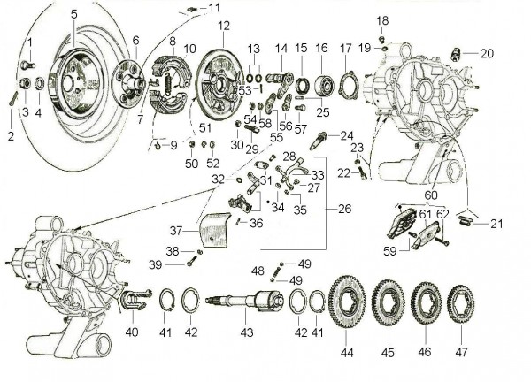 Motor Bremstrommel hinten - Vespa Vespa 50 50ccm 2T AC 1963- V5A1T
