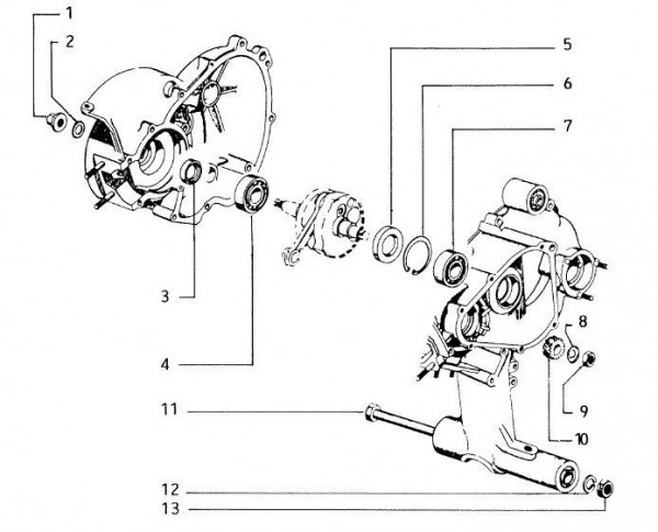 Motor Kurbelwellenlager - Vespa Vespa 50 50ccm 2T AC - V5N1T