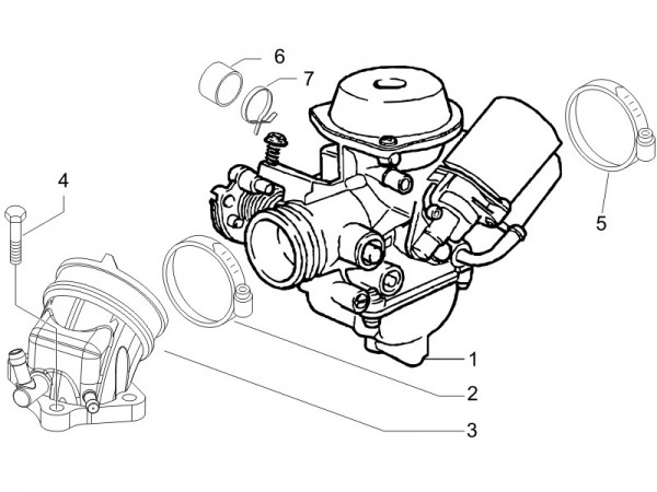 Motor Vergaser - Piaggio Beverly 125ccm 4T LC 2007- ZAPM28900
