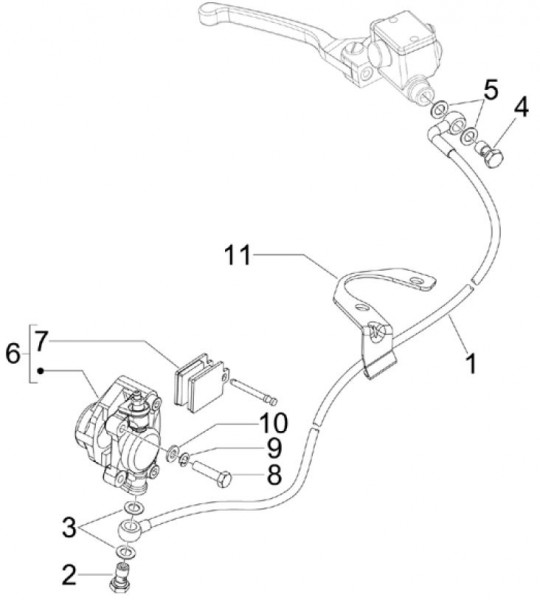 Bowdenzüge Bremsanlage vorn - Vespa S 50ccm 4T 2V AC 2010- ZAPC38901
