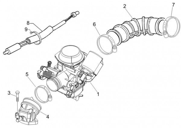 Motor Vergaser - Vespa S 50ccm 4T 2V AC 2012- ZAPC38901