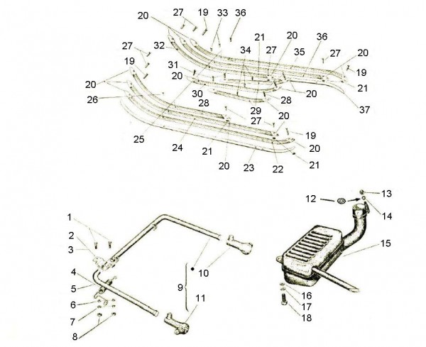 Fahrgestell Fußraumabdeckungen - Vespa Vespa 150 150ccm 2T AC 1957-1958 VB1T