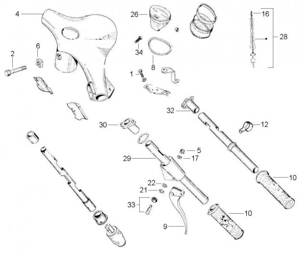 Lenker Lenker - Vespa Vespa 90 90ccm 2T AC 1965- V9SS1