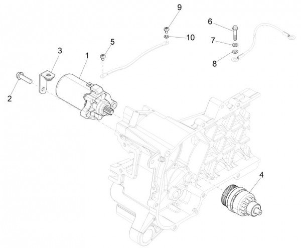 Motor Anlasser - Vespa Sprint 50ccm 4T 3V AC 2017- ZAPCA0101