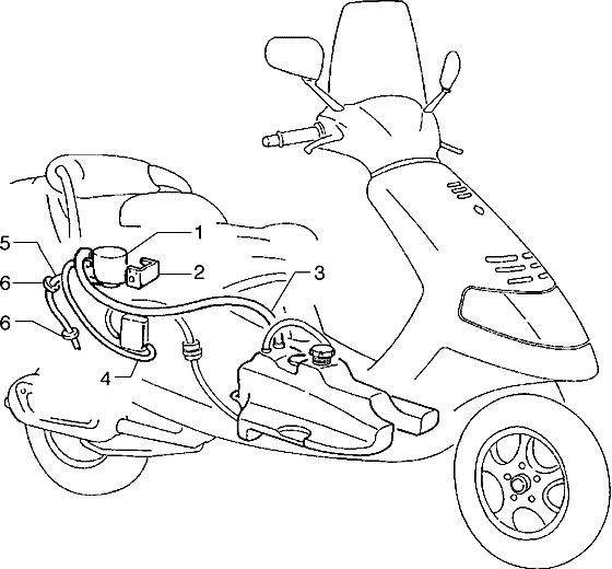 Fahrgestell Ausdehnungsgefäß - Piaggio Hexagon 150ccm 2T LC 1997- EXV1T 00010001