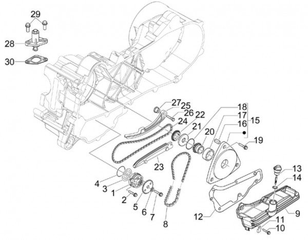 Motor Ölpumpe - Vespa S 50ccm 4T 2V AC 2011- ZAPC38901