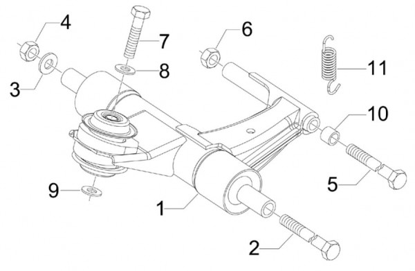 Radaufhängung Schwingarm - Vespa S 50ccm 4T 2V AC 2011- ZAPC38901