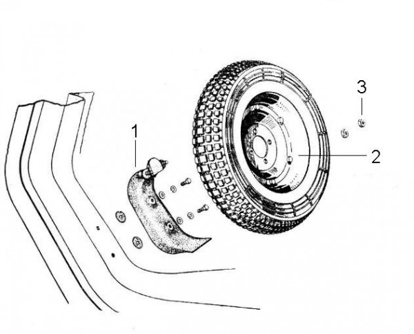 Fahrgestell Ersatzrad - Vespa Vespa 150 150ccm 2T AC 1959-1960 VBA1T