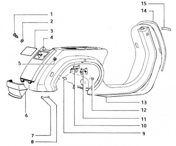 Fahrgestell Fahrgestell - Vespa Vespa 50 50ccm 2T AC - V5N1T