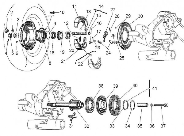Motor Bremstrommel hinten - Vespa Vespa 125 125ccm 2T AC 1961- VNB2T
