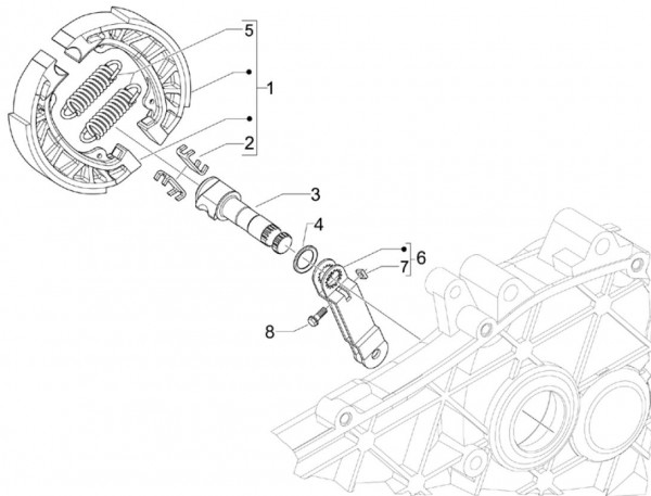 Bowdenzüge Bremsanlage hinten - Vespa S 50ccm 4T 2V AC 2012- ZAPC38901