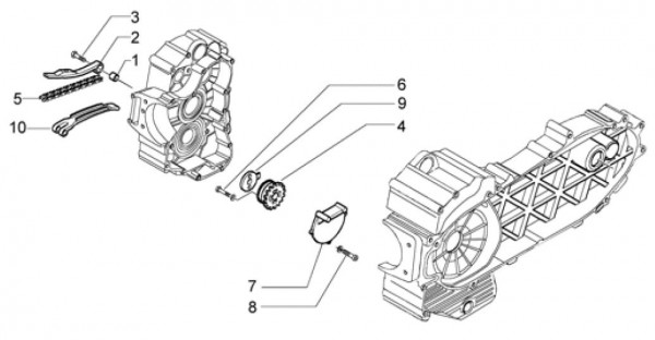 Motor Ölpumpe - Piaggio Beverly 500ccm 4T LC 2004- ZAPM34100
