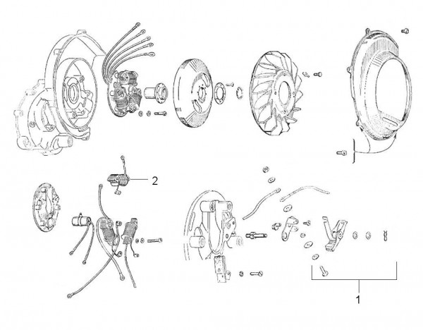 Motor Lichtmaschine - Vespa Vespa 150 150ccm 2T AC 1963-1966 VBB2T