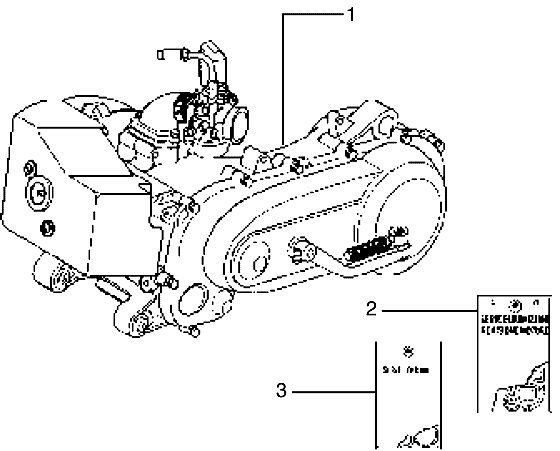 Motor Motor - Piaggio TPH 50ccm 2T AC 1994- TEC 1 T 00001001