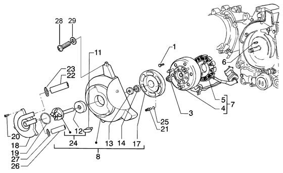 Motor Lichtmaschine - Piaggio Beverly 200ccm 4T LC 2005- ZAPM2820000001001
