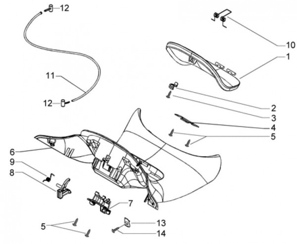 Fahrgestell Fußraumabdeckungen II - Piaggio Beverly 500ccm 4T LC 2003- ZAPM34100