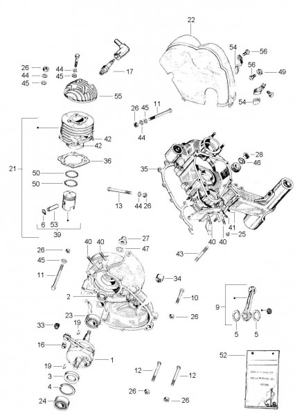 Motor Zylinder - Vespa Vespa 90 90ccm 2T AC 1965- V9SS1