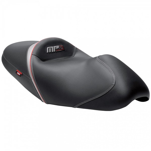 Komfort Sitzbank beheizt Piaggio MP3 schwarz-grau-rot