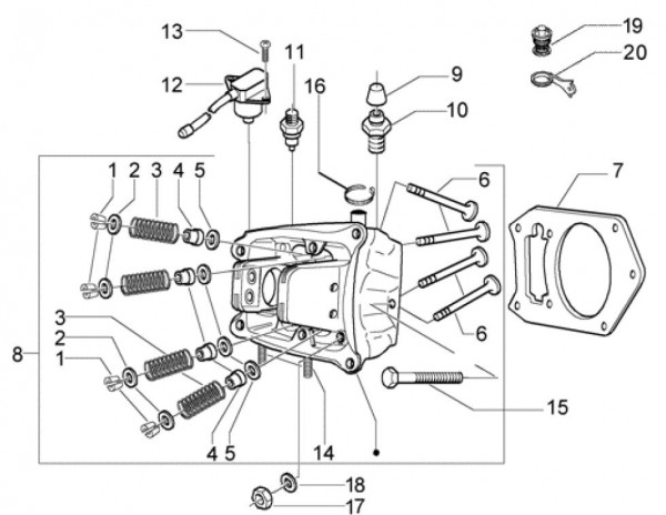 Motor Zylinderkopf - Piaggio Beverly 500ccm 4T LC 2003- ZAPM34100